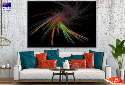 Colorful Digital Lines Abstract Design Print 100% Australian Made