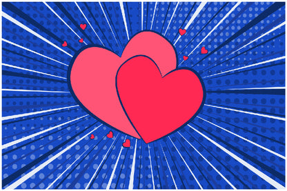 Hearts Vector Design Print 100% Australian Made