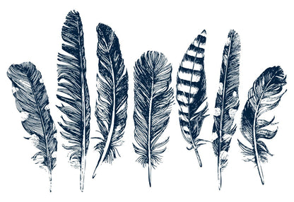 Blue Feathers Painting Home Decor Premium Quality Poster Print Choose Your Sizes