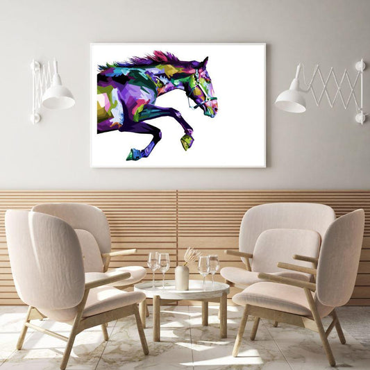 Colorful Abstract Horse Design Home Decor Premium Quality Poster Print Choose Your Sizes