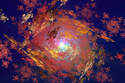 Red & Orange Abstract Design Print 100% Australian Made