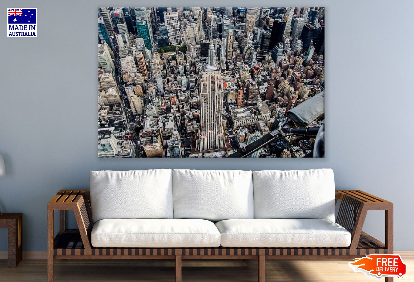 Empire State Building Aerial View Photograph, USA Print 100% Australian Made