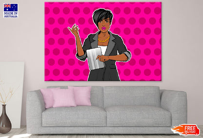 Business Woman Vector Design Print 100% Australian Made