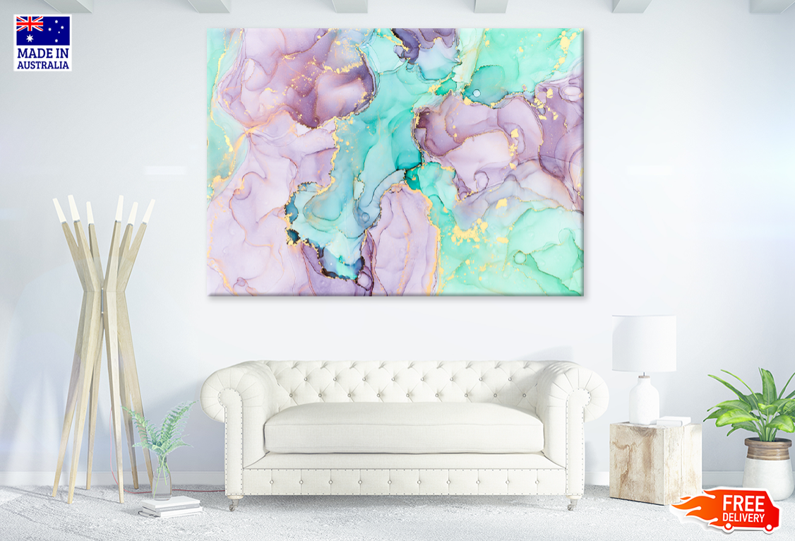 Pink & Green Abstract Design Print 100% Australian Made