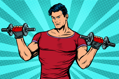 Man Workout Illustration Print 100% Australian Made