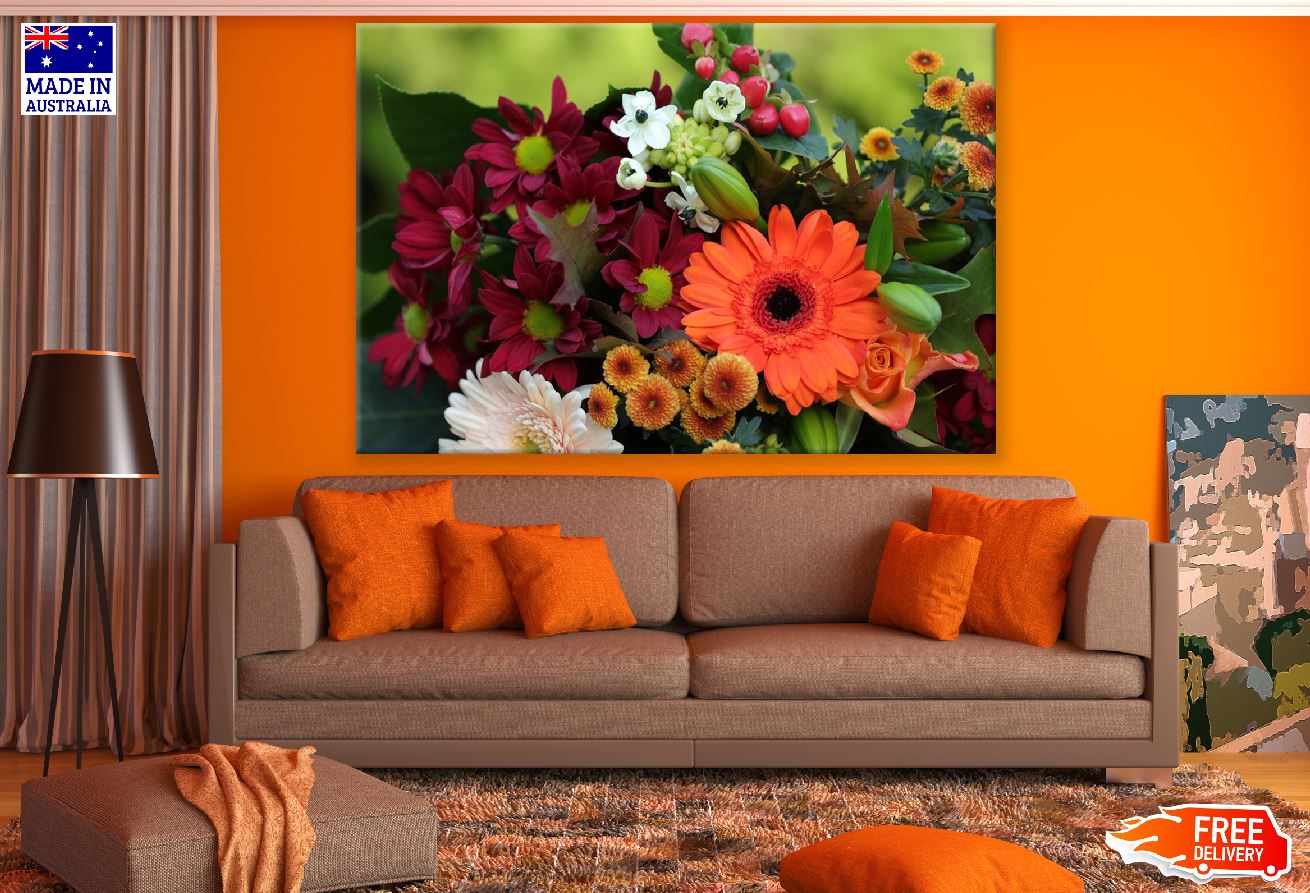 Colorful Flowers Bouquet Photograph Print 100% Australian Made
