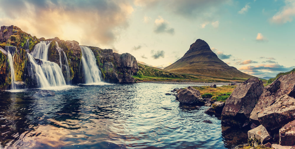 Wallpaper Murals Peel and Stick Removable Waterfall & Mountain High Quality