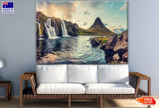 Stunning Nature Scenery with Waterfall Photograph Print 100% Australian Made