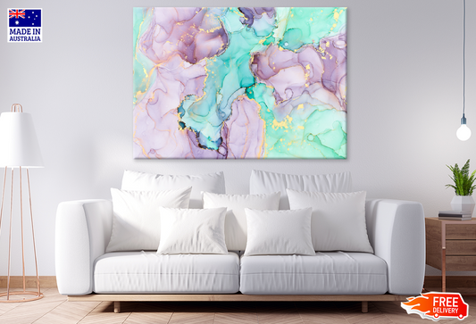 Pink & Green Abstract Design Print 100% Australian Made