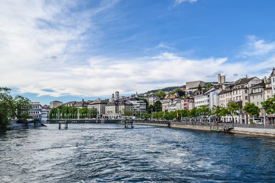 Lucerne Zurich Bridge Photograph, Switzerland Print 100% Australian Made