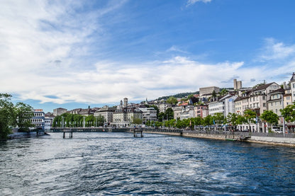 Lucerne Zurich Bridge Photograph, Switzerland Print 100% Australian Made