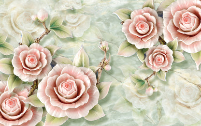 Pink Flowers 3D Abstract Design Home Decor Premium Quality Poster Print Choose Your Sizes