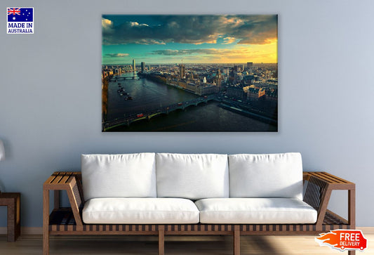 Thames River & London City Sunset Photograph Print 100% Australian Made