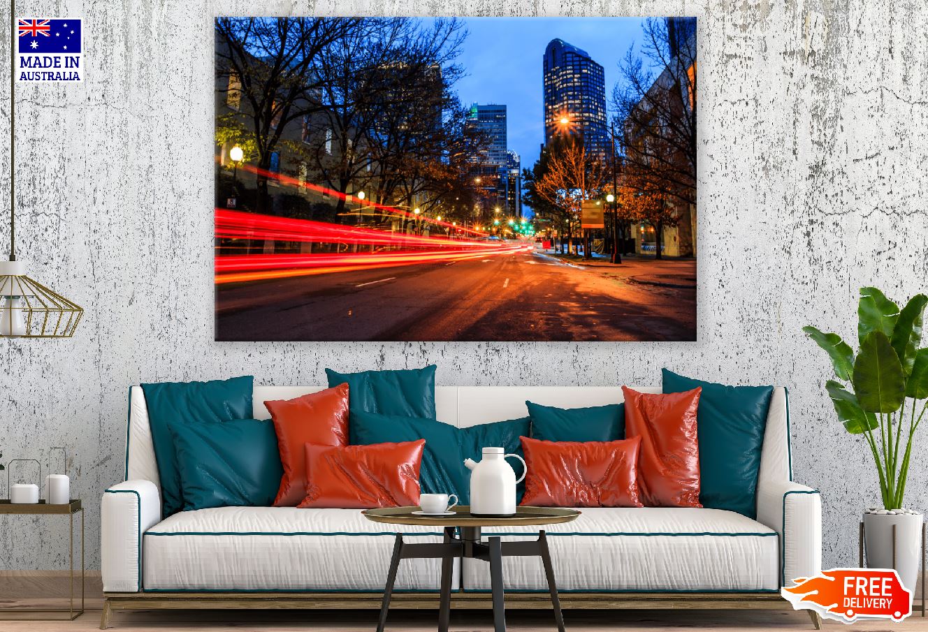 Car Driving Los Angeles Night View Photograph Print 100% Australian Made