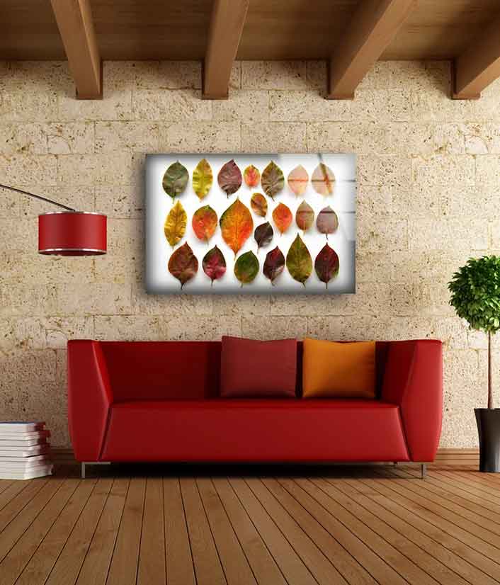 Colorful Leaves Photograph Acrylic Glass Print Tempered Glass Wall Art 100% Made in Australia Ready to Hang