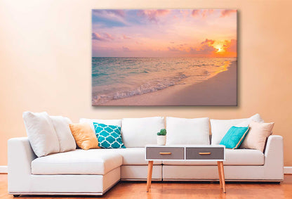 Bella Home Sunset Sky With Sea View Print Canvas Ready to hang