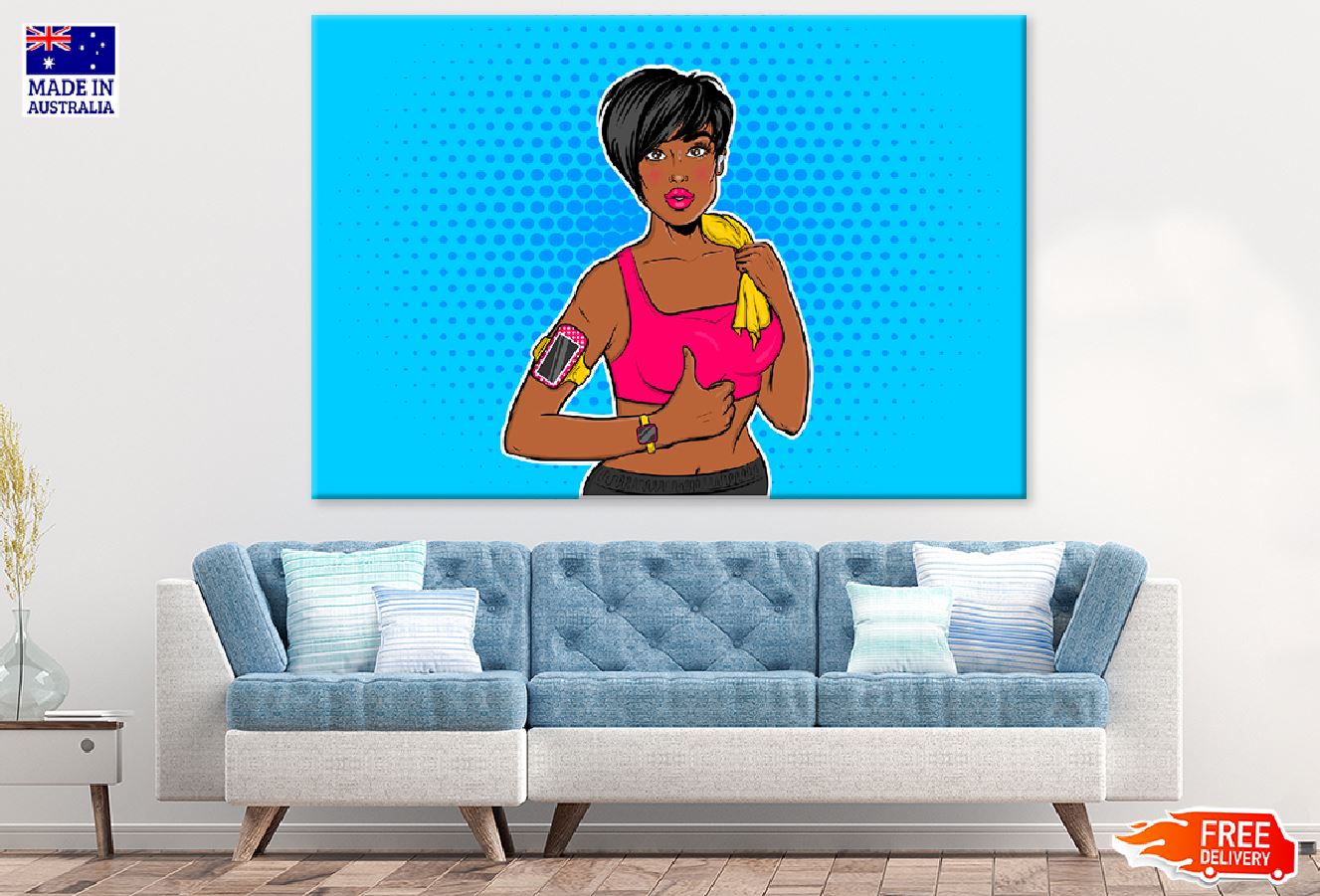 Fit Girl Illustration Print 100% Australian Made