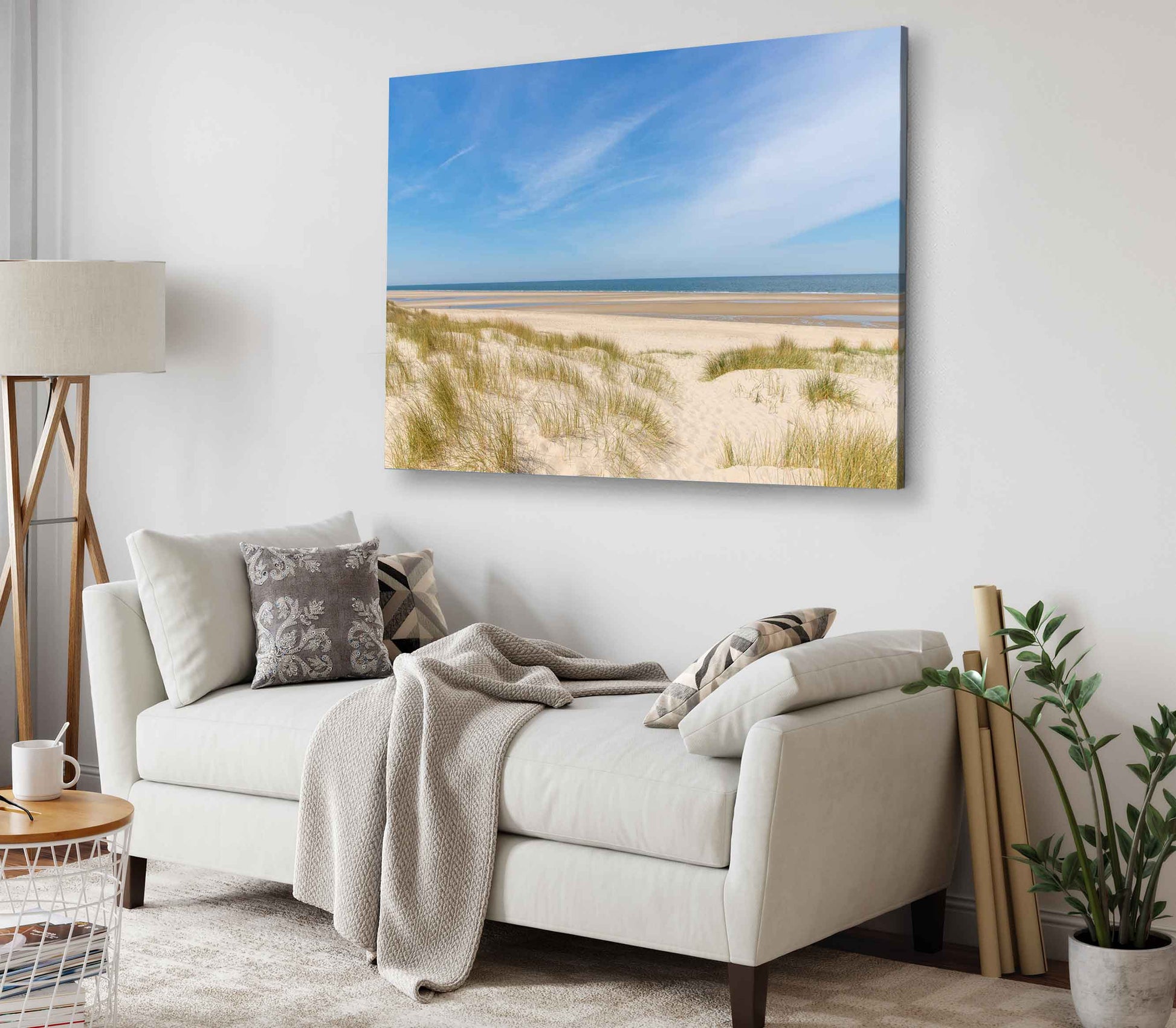 Bella Home Sand Dunes in The Coast of Nord Sea Print Canvas Ready to hang