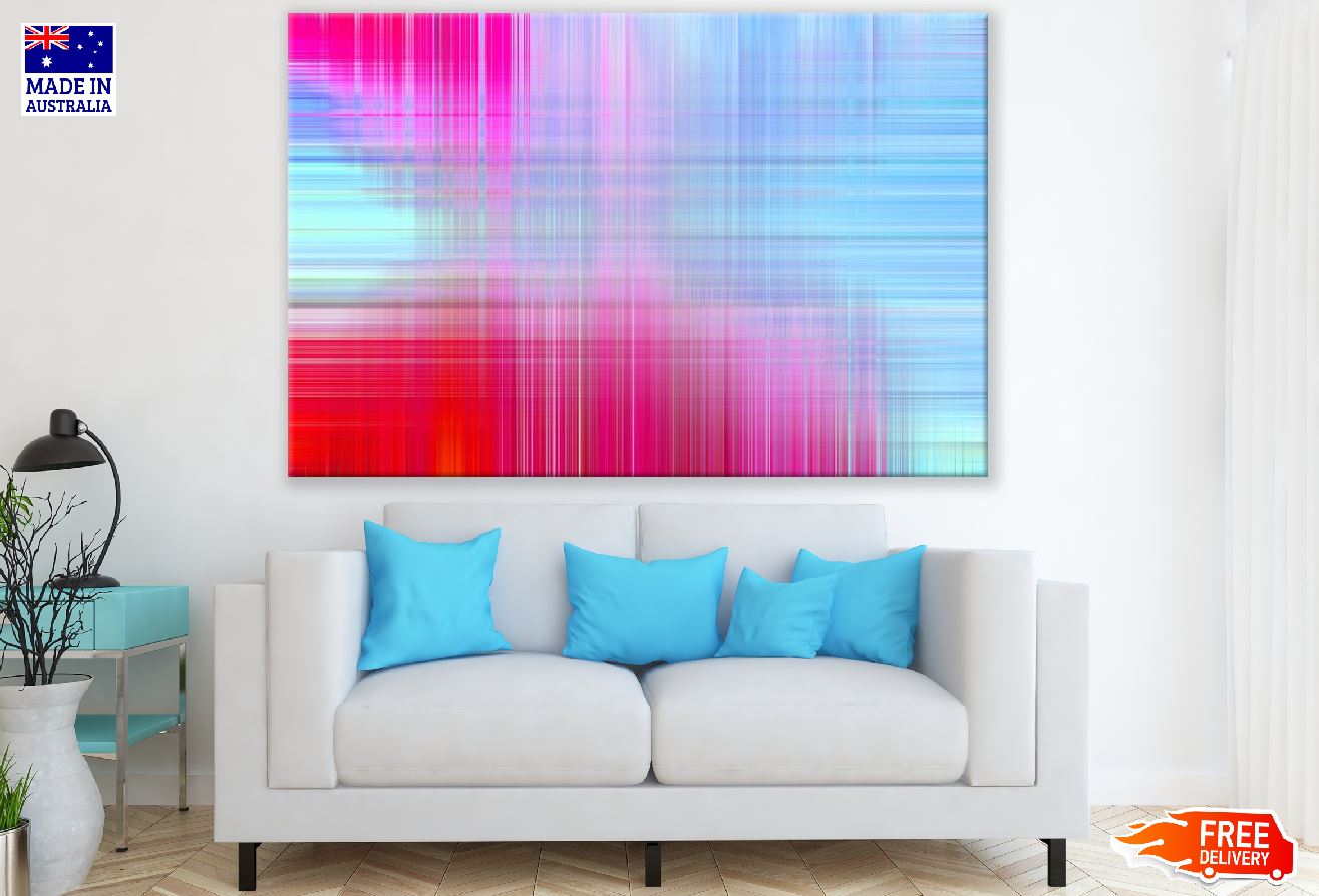 Red & Blue Digital Abstract Design Print 100% Australian Made
