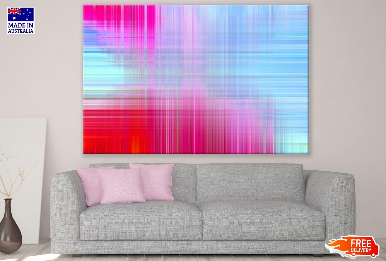 Red & Blue Digital Abstract Design Print 100% Australian Made