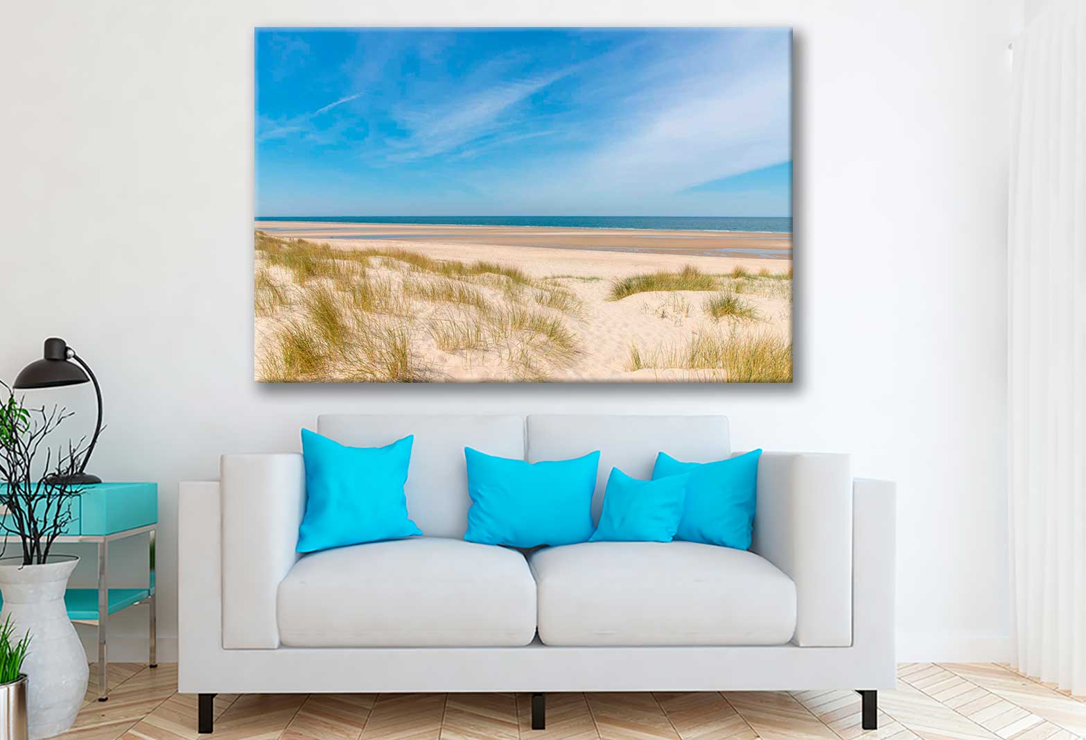 Bella Home Sand Dunes in The Coast of Nord Sea Print Canvas Ready to hang