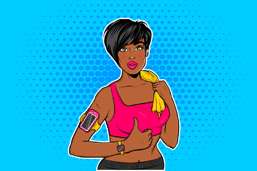 Fit Girl Illustration Print 100% Australian Made