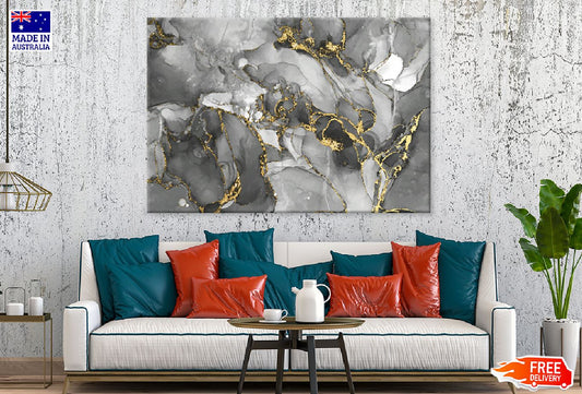 Black & Gold Splash Abstract Design Print 100% Australian Made
