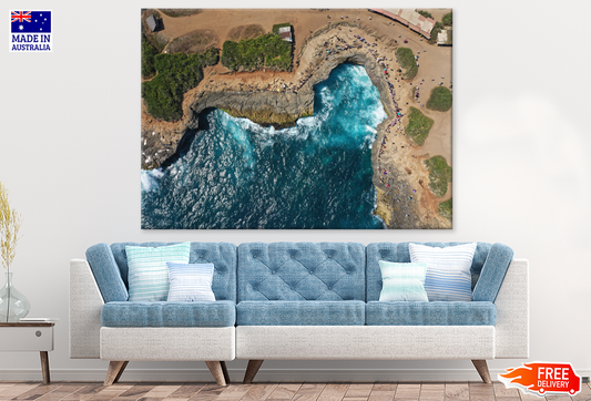 Island & Sea Aerial View Photograph Print 100% Australian Made