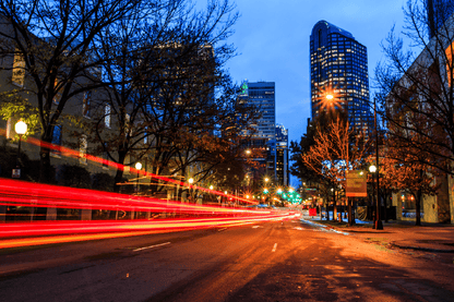 Car Driving Los Angeles Night View Photograph Print 100% Australian Made