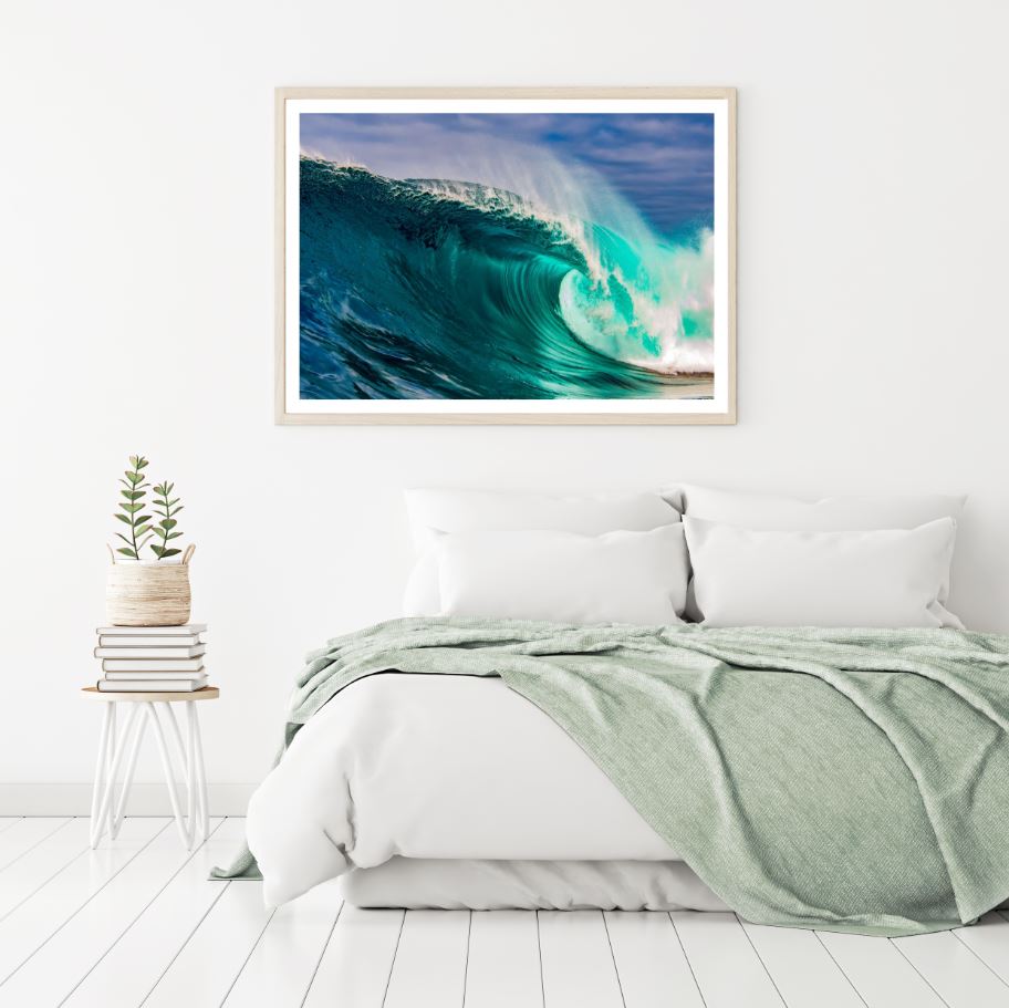 Sea Waves Crashing Photograph Home Decor Premium Quality Poster Print Choose Your Sizes