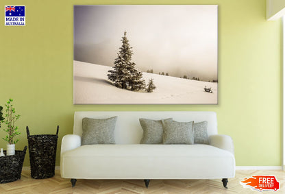 Snow Covered Christmas Tree Photograph Print 100% Australian Made