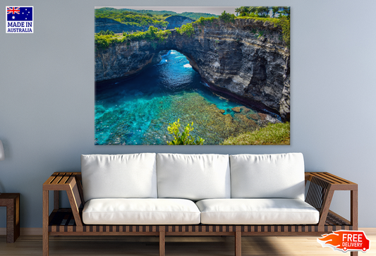 Rock Cave & Sea Aerial View Photograph Print 100% Australian Made