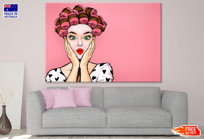 Fashion Girl Surprised Illustration Print 100% Australian Made