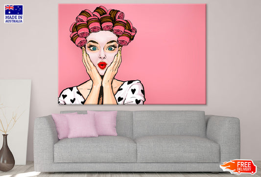 Fashion Girl Surprised Illustration Print 100% Australian Made