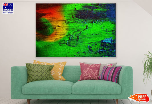 Blue Green & Red Abstract Design Print 100% Australian Made