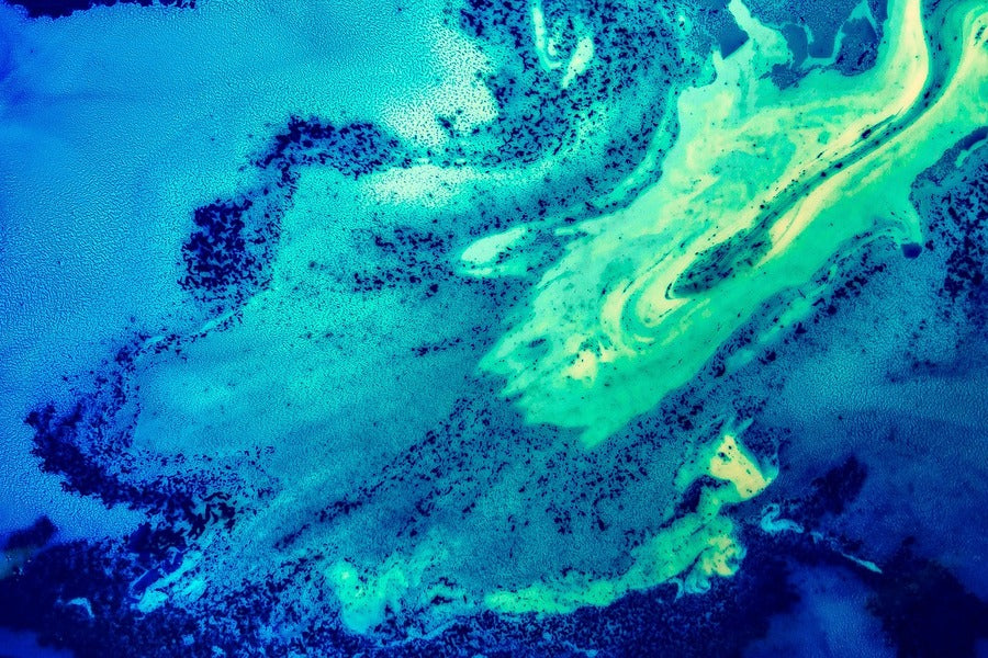 Blue & Green Abstract Design Print 100% Australian Made
