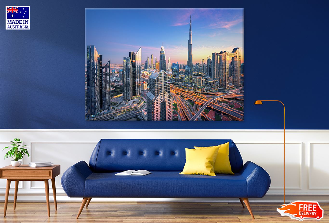 Skyscrapers at Sunset View Photograph Dubai Print 100% Australian Made