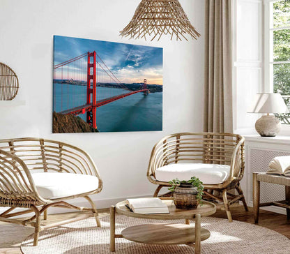 Bella Home Golden Gate Bridge in USA Aerial Print Canvas Ready to hang