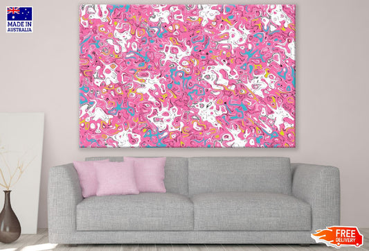 Pink White Pattern Abstract Design Print 100% Australian Made