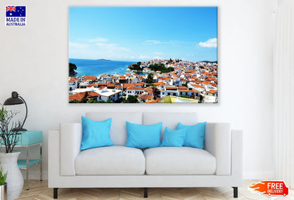 Skiathos City in Skiathos, Greece Photograph Print 100% Australian Made