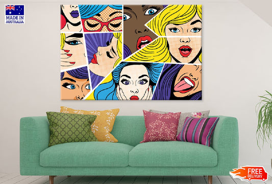 Cute Girls Collage Illustration Print 100% Australian Made