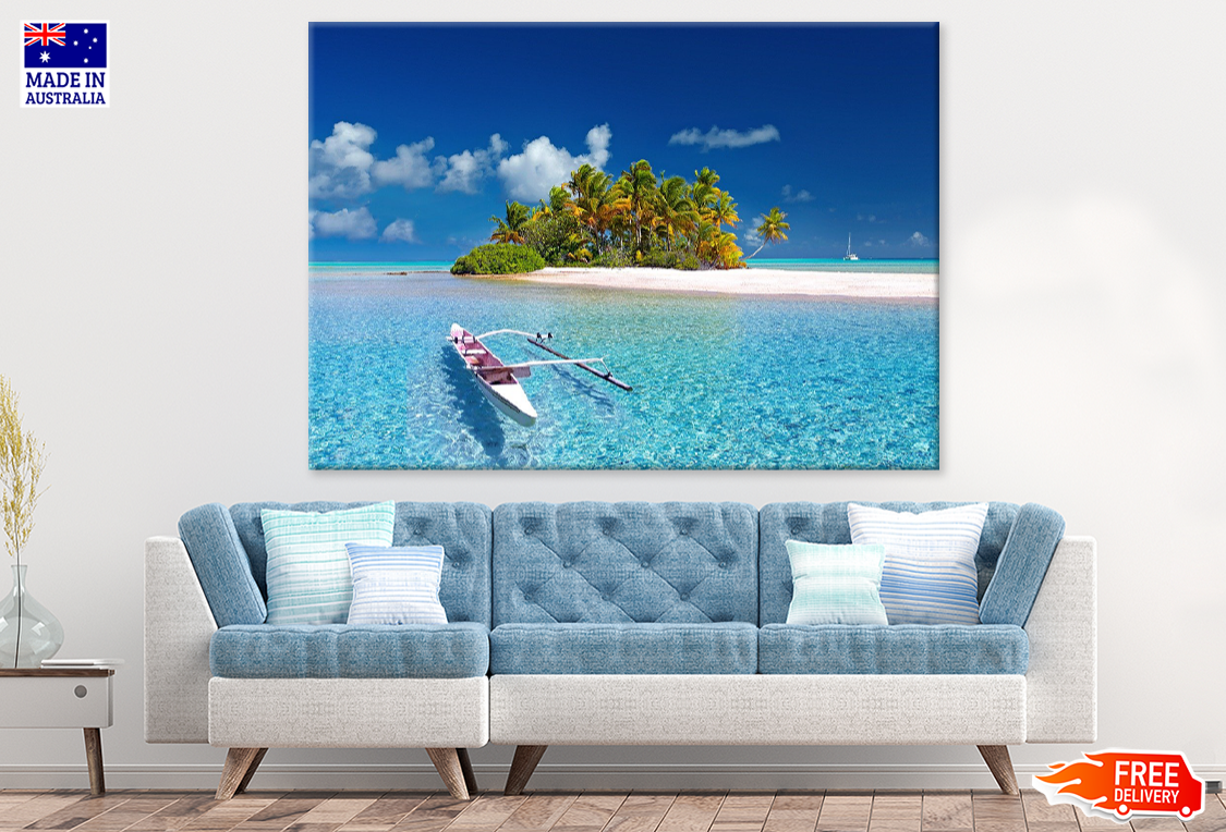 Boat On Trees Sky View Photograph Print 100% Australian Made