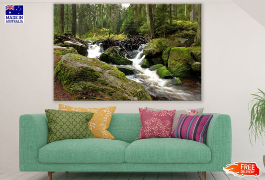 Small Waterfall Photograph, Sumava, Czech Republic Print 100% Australian Made