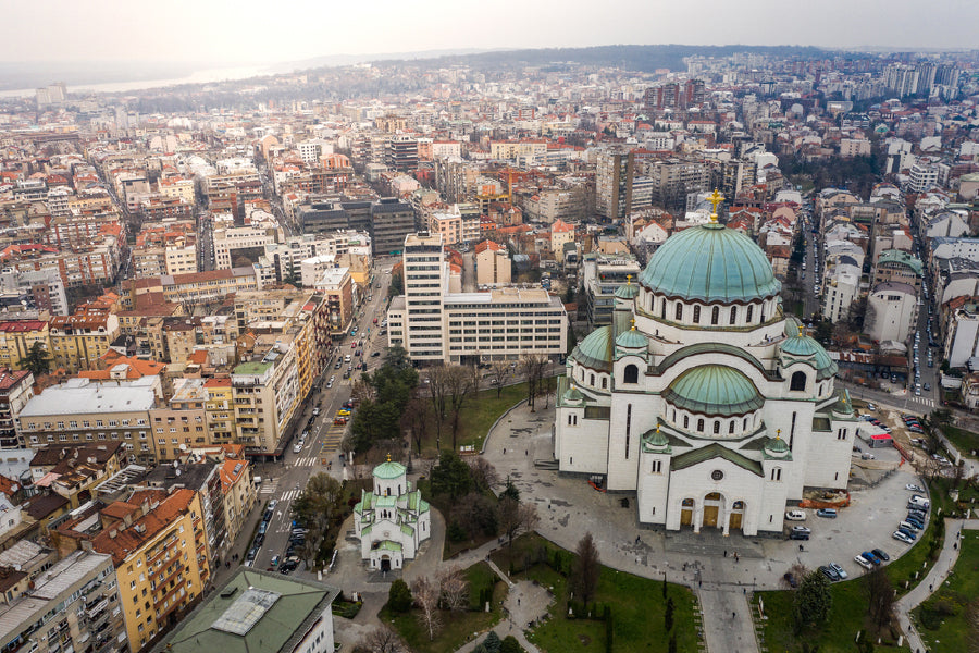 Cityscape of Belgrade Serbia View Photograph Print 100% Australian Made