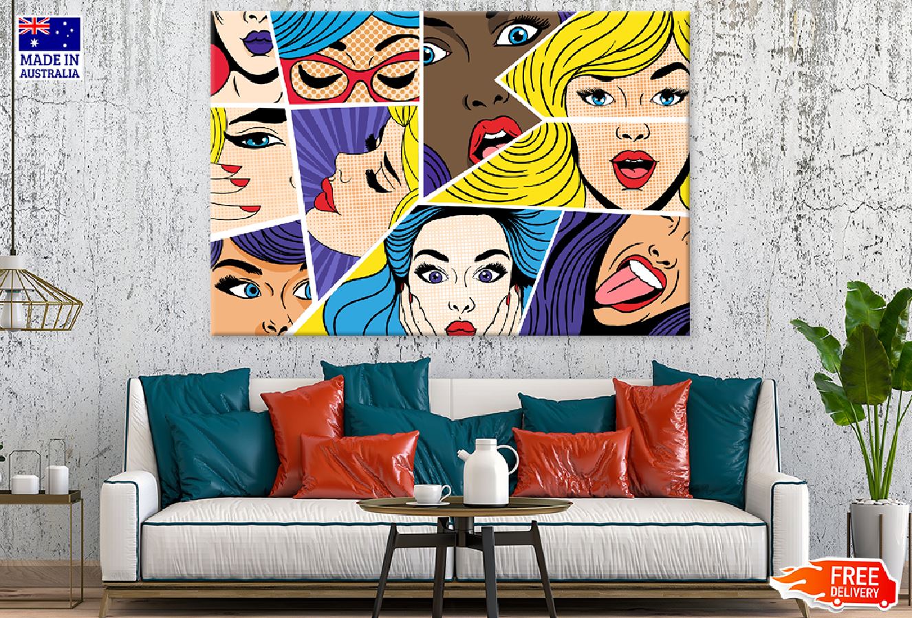 Cute Girls Collage Illustration Print 100% Australian Made