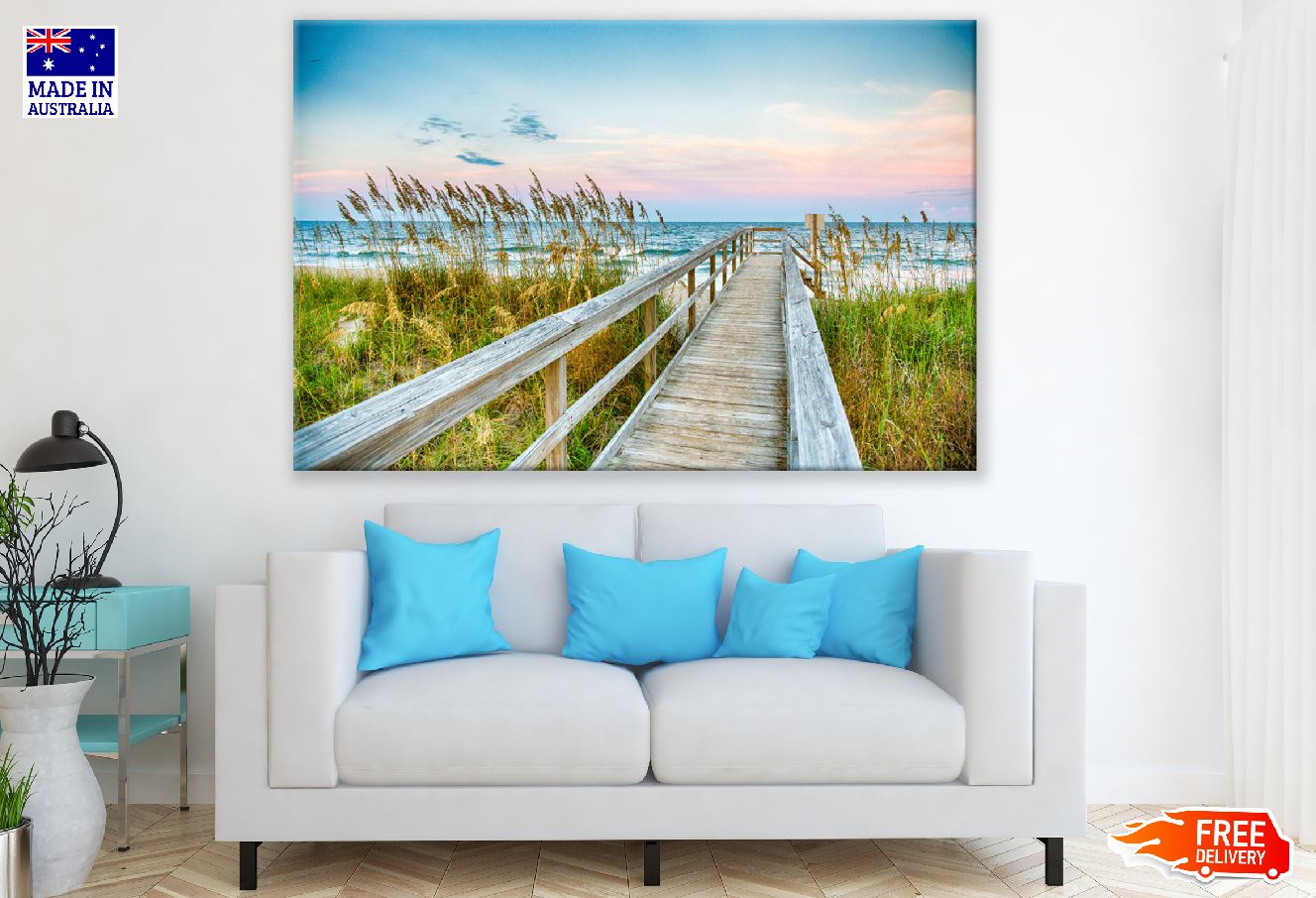 Kure Beach on North Carolina's Atlantice Photograph Print 100% Australian Made