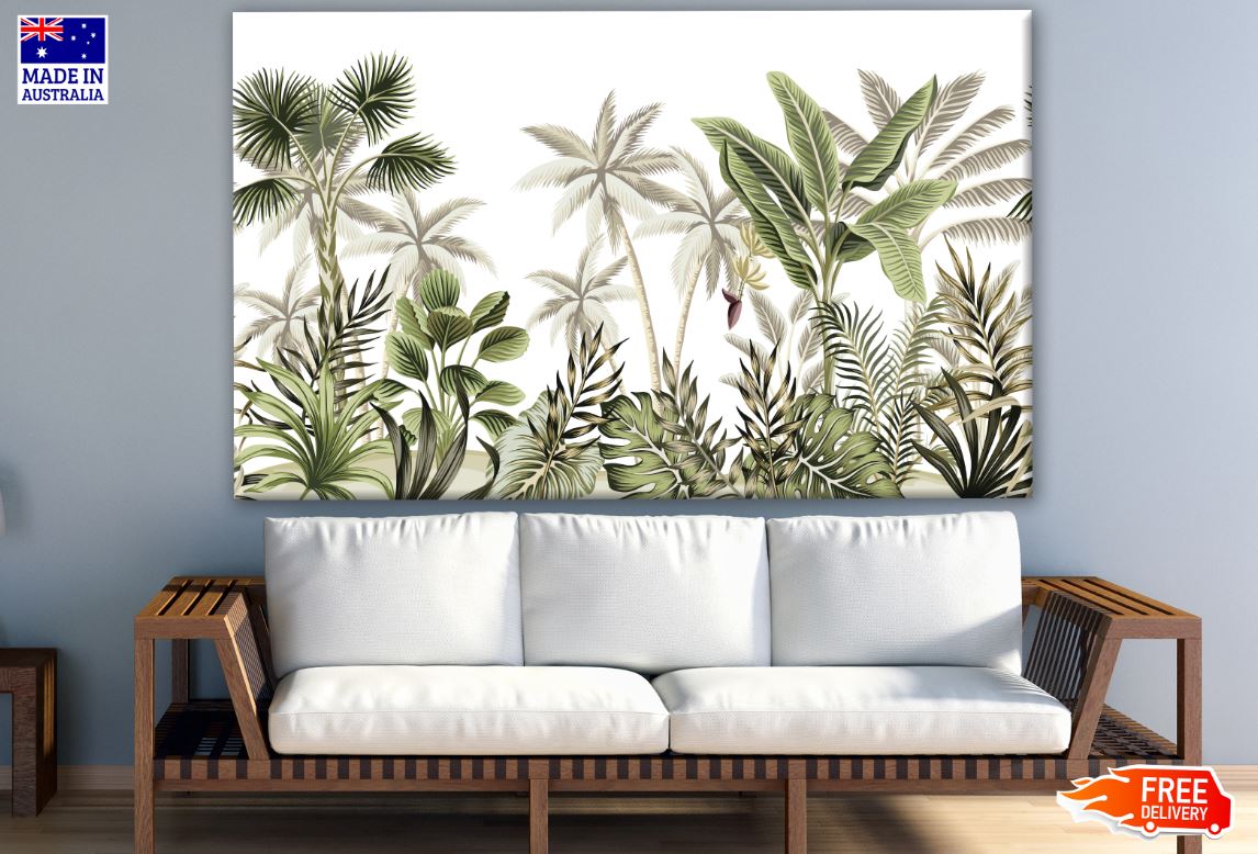 Green Trees Watercolor Painting Print 100% Australian Made