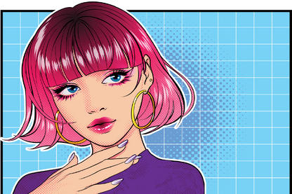 Short Hair Girl Illustration Print 100% Australian Made