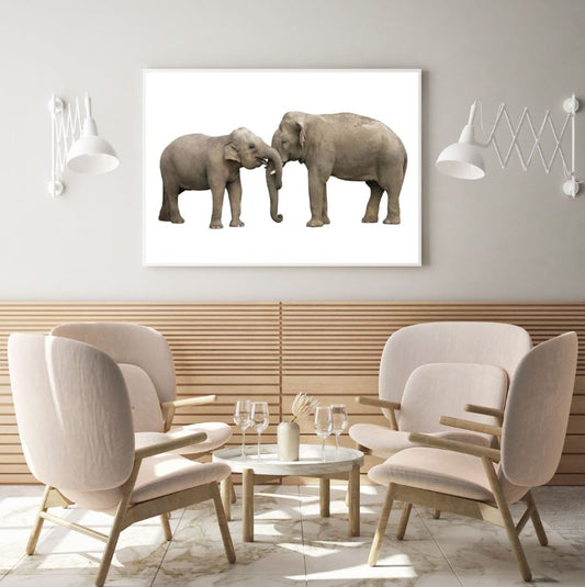 Elephants Pair Photograph Home Decor Premium Quality Poster Print Choose Your Sizes