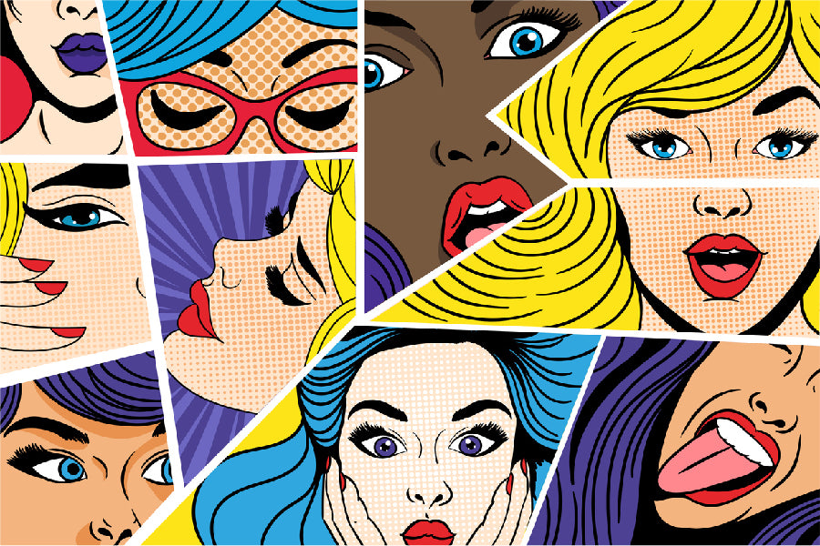 Cute Girls Collage Illustration Print 100% Australian Made